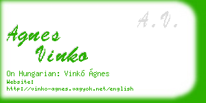 agnes vinko business card